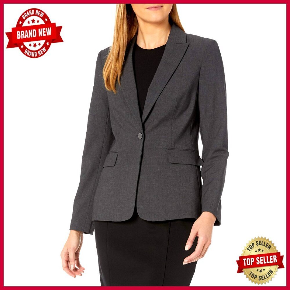 Relaxed Fit Blazer, Polyester Rayon Blend, Dry Clean Only, Workwear Essential